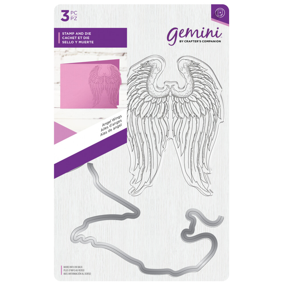 Crafter&#39;s Companion Stamp &amp; Die Set - ANGEL WINGS