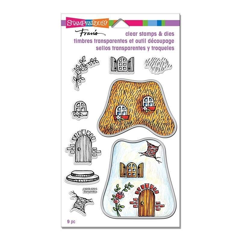 Stampendous Die Set &amp; Clear Magic Single Stamp - COTTAGE HOME