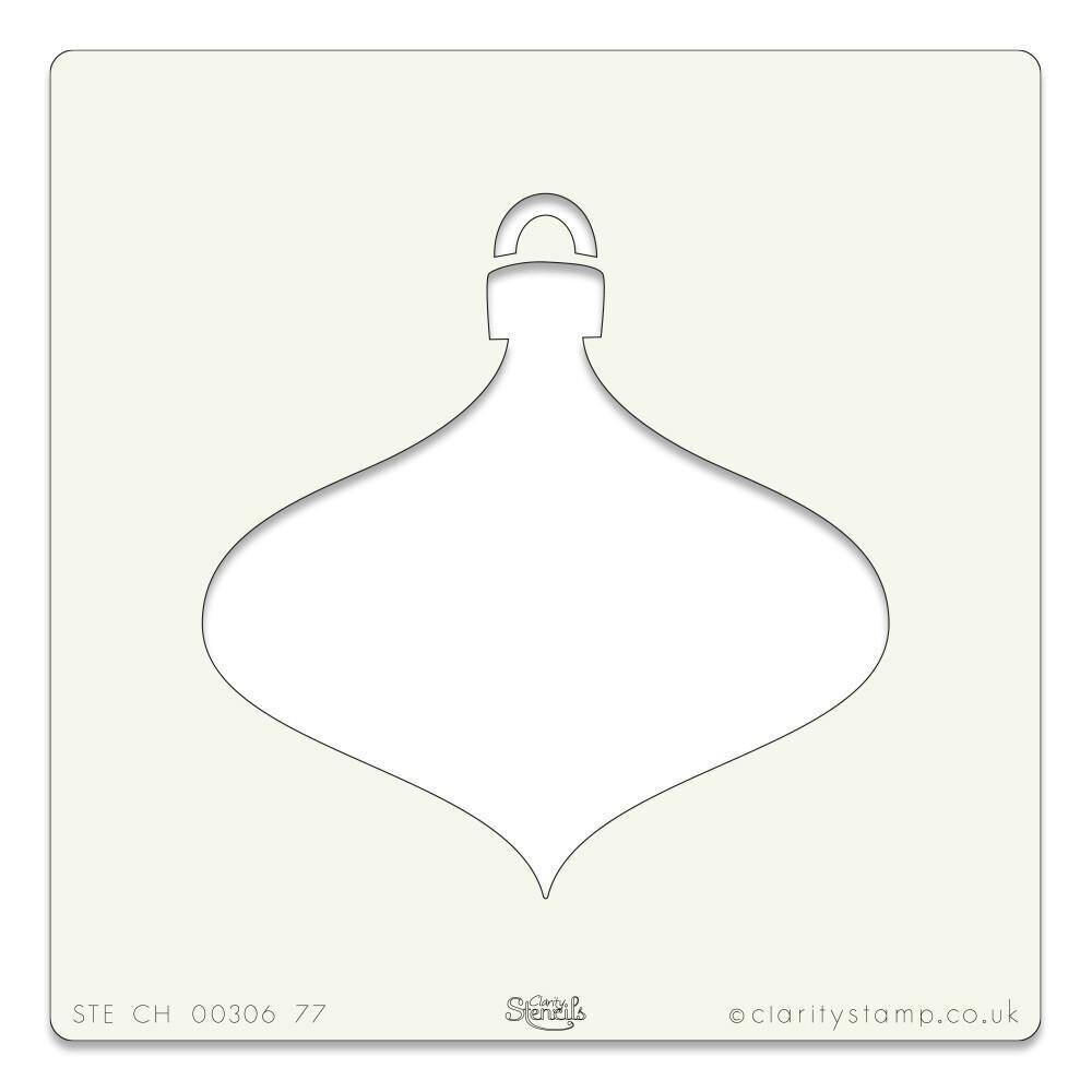 Clarity Stencils 7 X 7 BAUBLE  **REDUCED**
