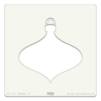 Clarity Stencils 7 X 7 BAUBLE  **REDUCED**