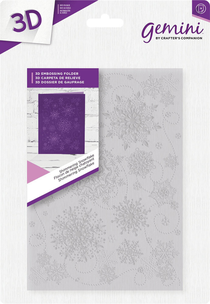 Gemini 3D Christmas Embossing Folder - SHIMMERING SNOWFLAKE