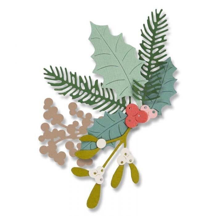 Sizzix Thinlits Die - 662571 WINTER FOLIAGE (8 x dies)