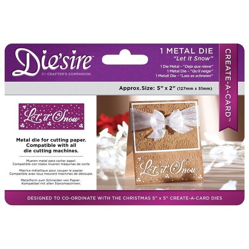 Die&#39;Sire Create A Card 5&quot;x2&quot; Die - LET IT SNOW **LESS THAN HALF PRICE**