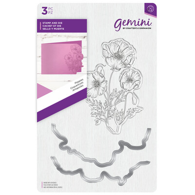 Crafter's Companion Stamp &amp; Die Set - POPPIES