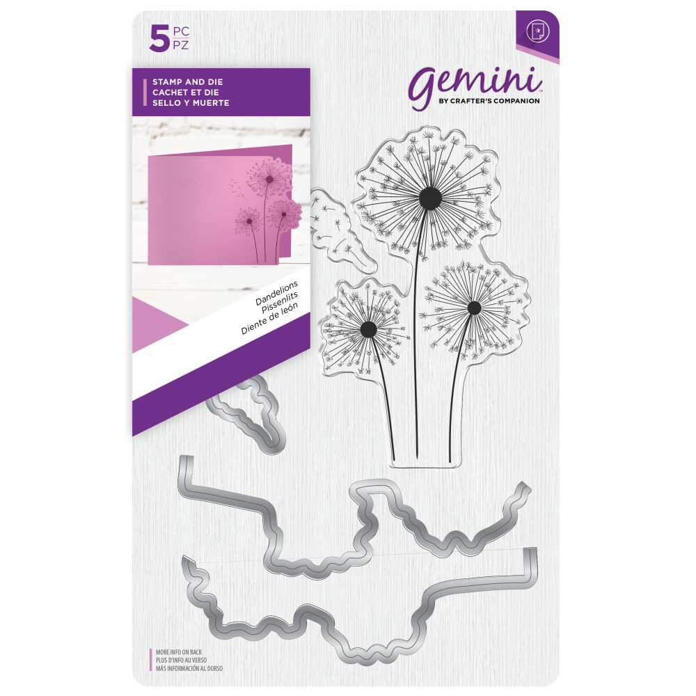 Crafter&#39;s Companion Stamp &amp; Die Set - DANDELIONS