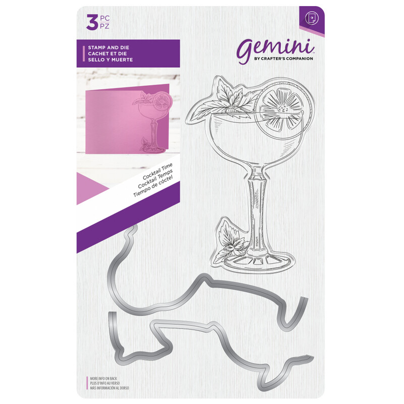 Crafter&#39;s Companion Stamp &amp; Die Set - COCKTAIL TIME