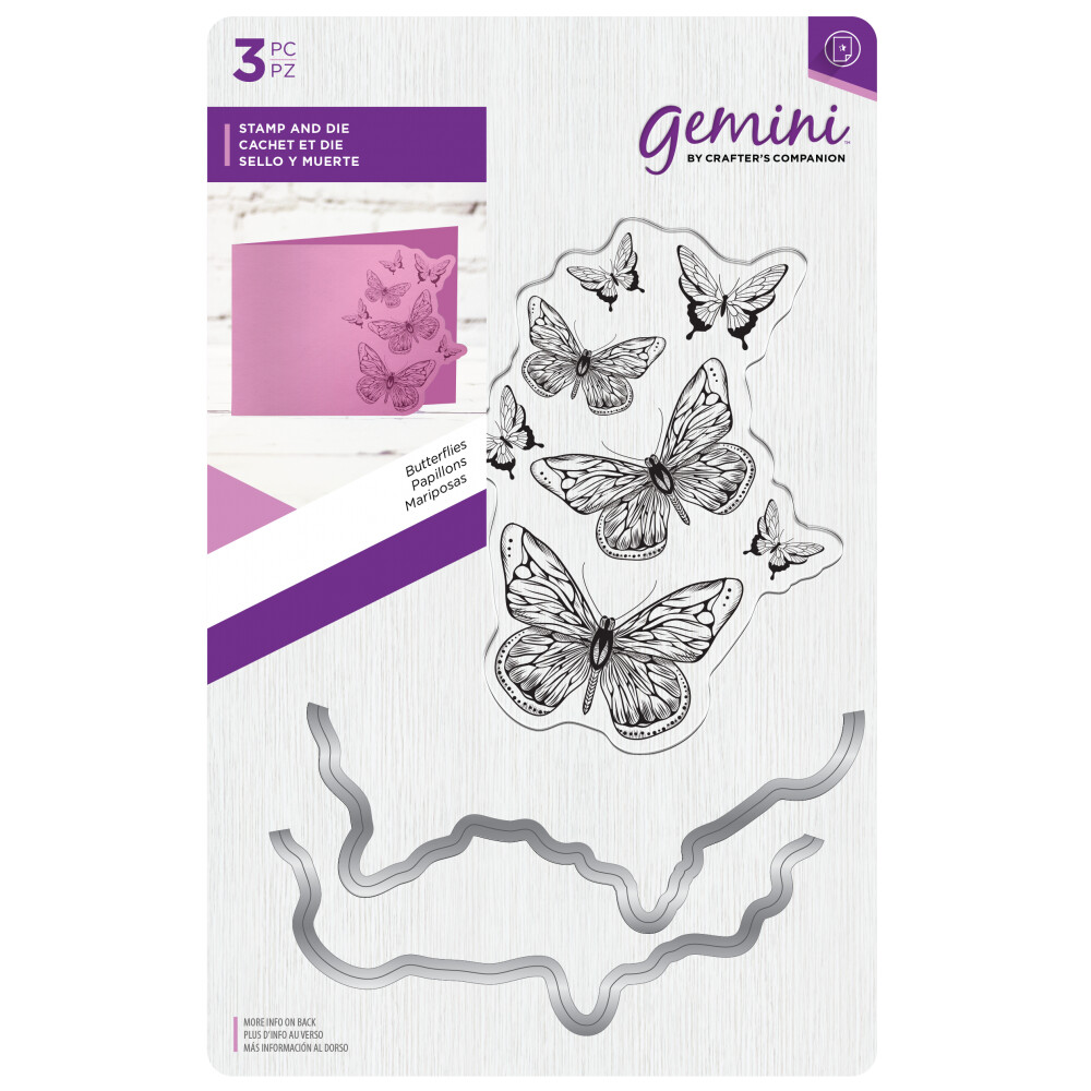 Crafter&#39;s Companion Stamp &amp; Die Set - BUTTERFLIES