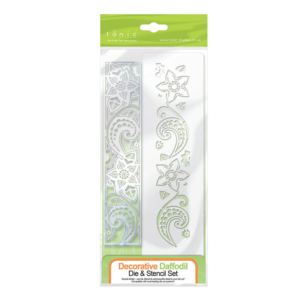 Tonic Dies - DECORATIVE DAFFODIL DIE &amp; STENCIL SET