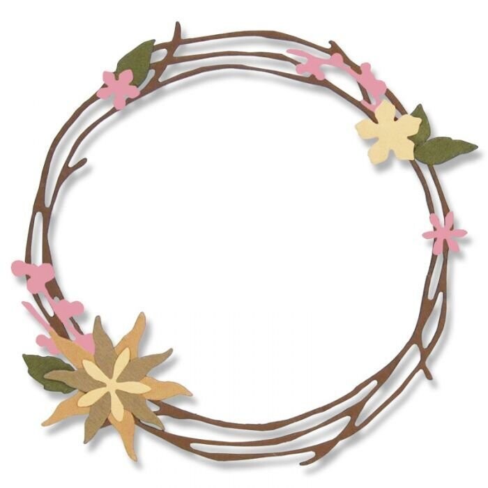 Sizzix Thinlits Die - 662575 Pretty Wreath (13 x dies)