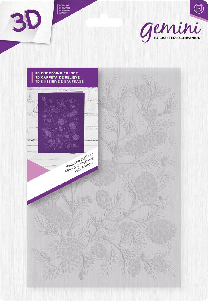 Gemini 3D Christmas Embossing Folder - PINECONE PLETHORA