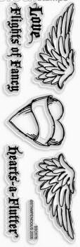 Stampendous - Clear Stamp -HEARTS A FLUTTER **HALF PRICE**