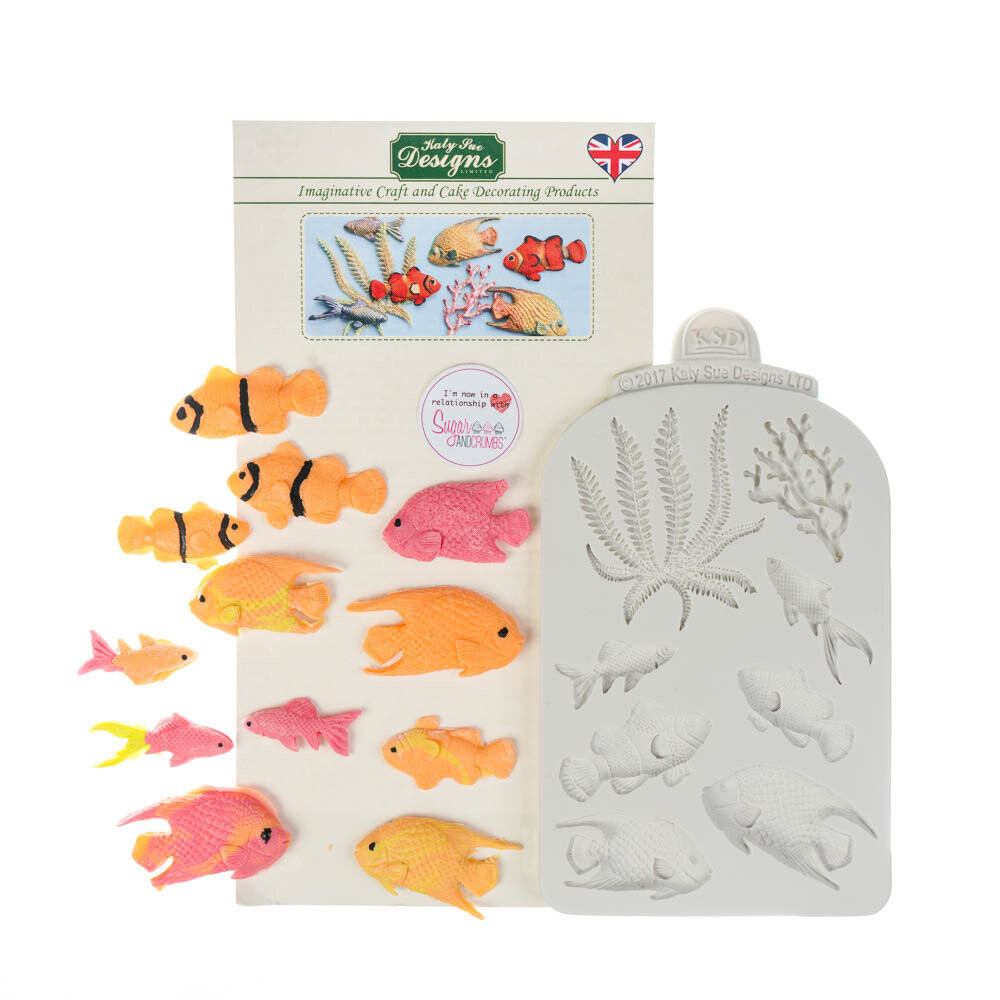 Katy Sue Designs Mould - FISH, SEAWEED &amp; CORAL