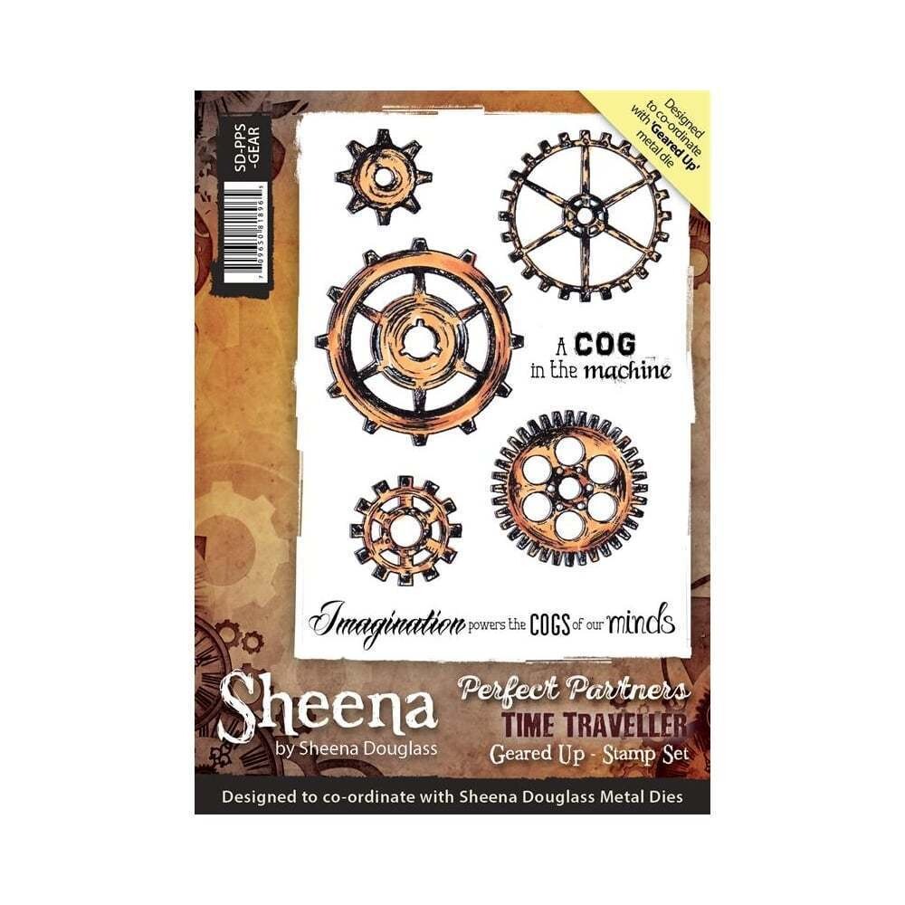 Sheena Douglass Time Traveller A6 Stamp Set - GEARED UP
