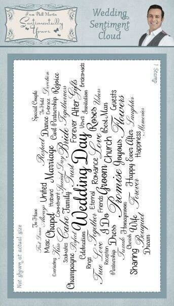 Sentimentally Yours - Rubber Stamp SYR020 Sentiment Cloud WEDDING