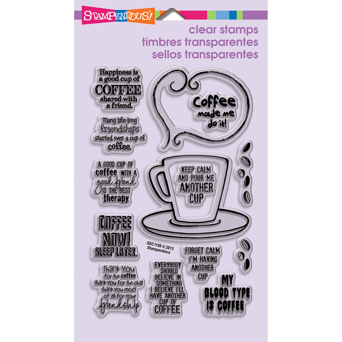 Stampendous - Clear Stamp - COFFEE TALK