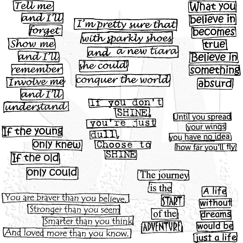 Dylusions Stamp Set - QUINTESSENTIAL QUOTES