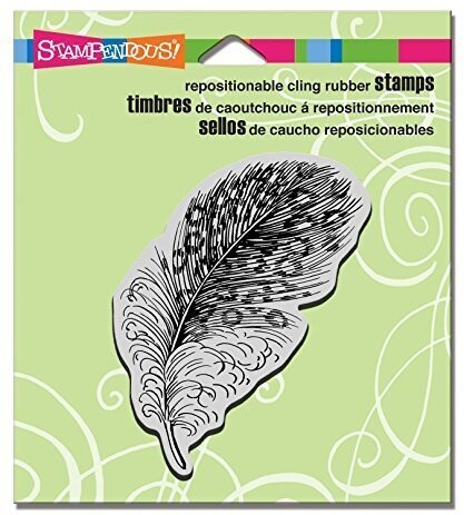 Stampendous Cling Rubber Stamp  - CLING SPOTTED FEATHER