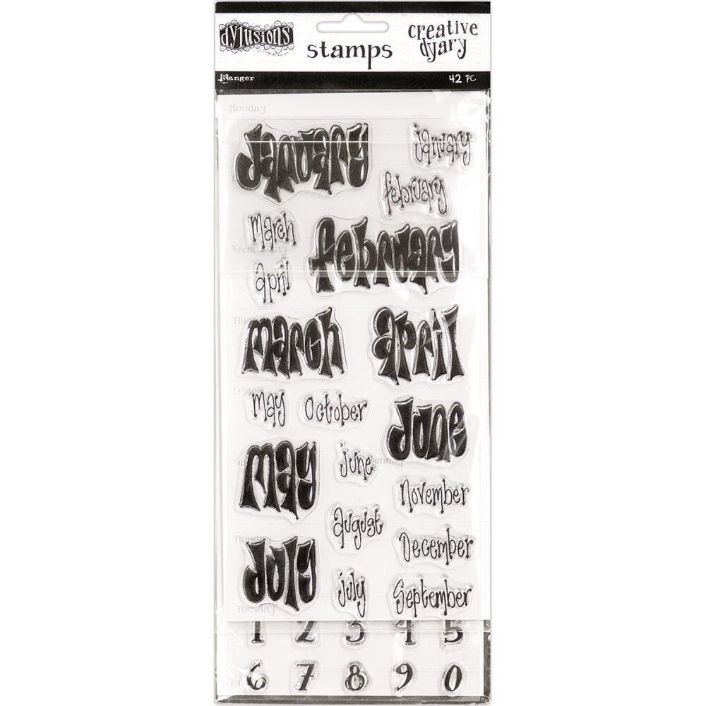 Dylusions CREATIVE DYARY Stamp set CALENDER