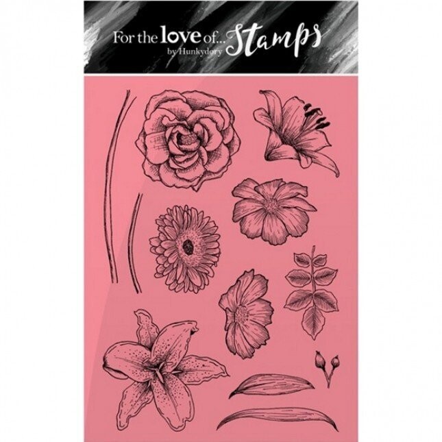 Hunkydory - &quot;For the Love of Stamps&quot; A6 Stamps - FLORAL SKETCHES