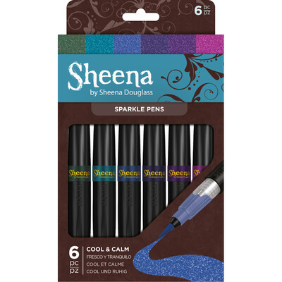 Sheena Douglass Sparkle Pens x 6 - COOL &amp; CALM **HALF PRICE**