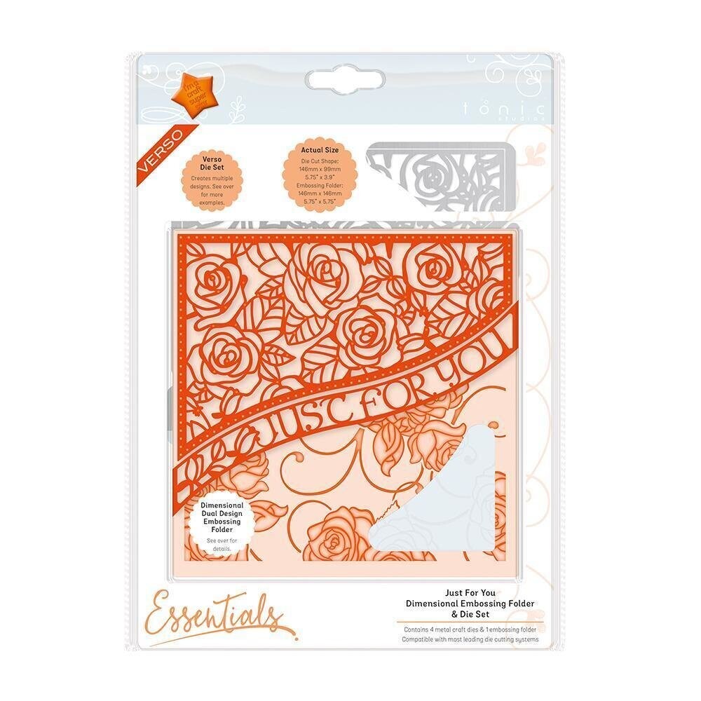 Tonic Idyllics Embossing Folder &amp; Die set - JUST FOR YOU