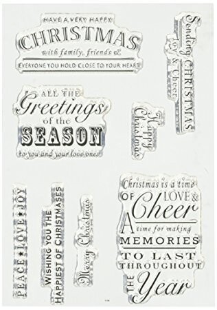 Woodware Crafts Acrylic Stamp Set - HEARTFELT CHRISTMAS