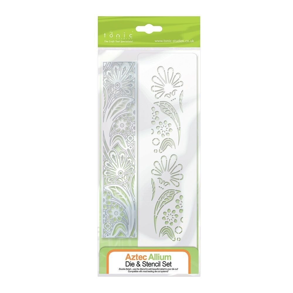 Tonic Dies - AZTEC ALLIUM DIE &amp; STENCIL SET