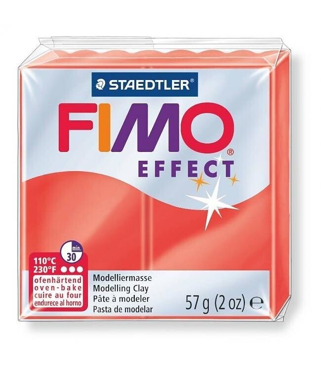 Fimo Effect Clay - TRANSLUCENT RED 204