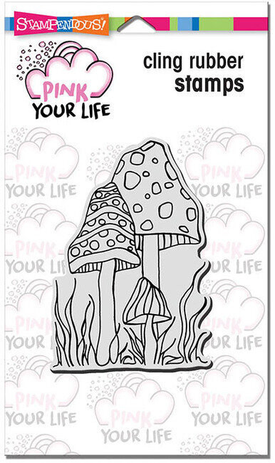 Stampendous Cling Rubber Stamp  - CLING MUSHROOMS