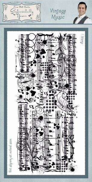 Sentimentally Yours - Rubber Stamp SYR011 VINTAGE MUSIC