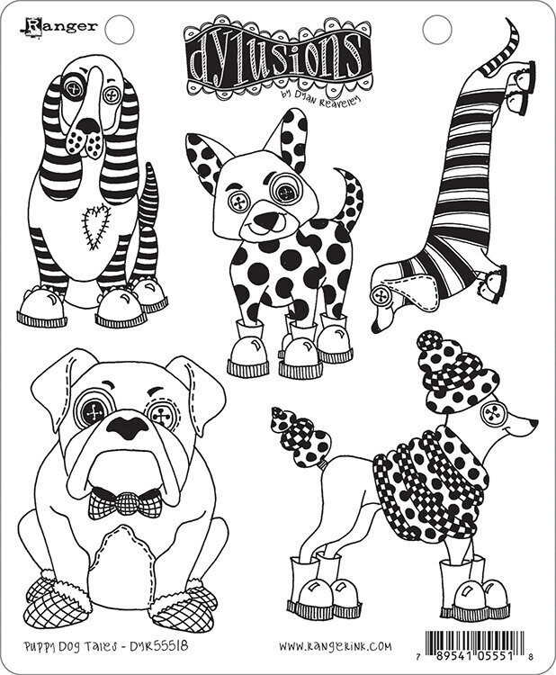 Dylusions Stamp Set - PUPPY DOG TALES