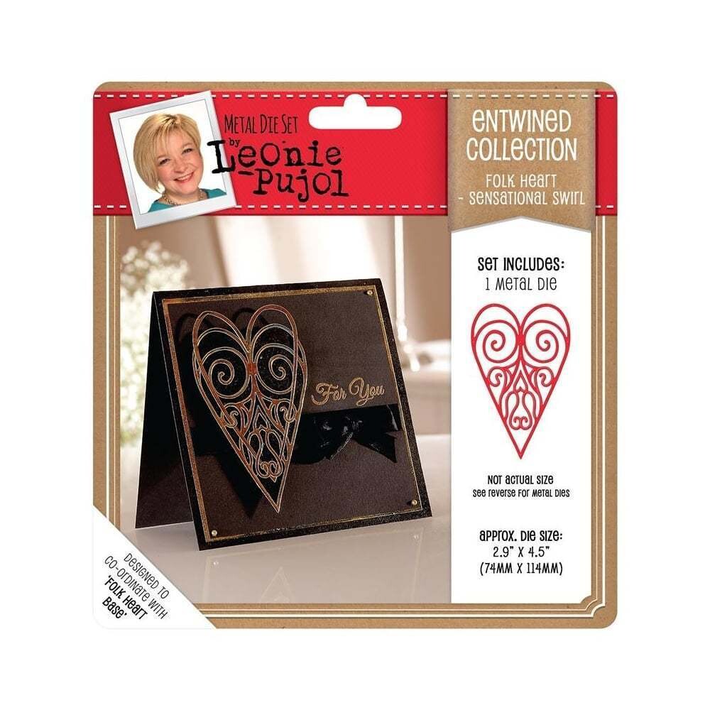 Leonie Pujol Entwined Collection - Folk Heart SENSATIONAL SWIRL Die **LESS THAN HALF PRICE**