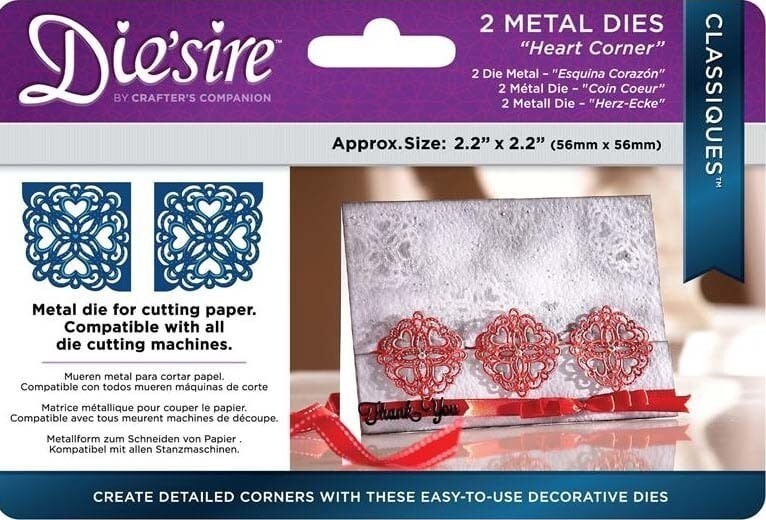 Die&#39;Sire CORNER Dies - HEART CORNERS **MORE THAN 75% Off**