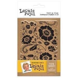 Leonie Pujol Typography A6 Photopolymer Stamp Set - FLORAL TAPESTRY