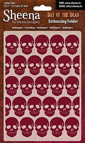 Sheena Douglass 5&quot; x 7&quot; Embossing Folder SKULLDUGGERY