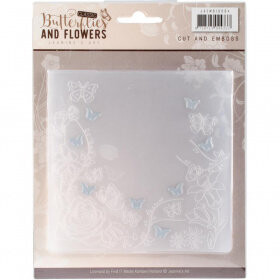 Jeanine&#39;s Art - Butterflies &amp; Flowers - EMBOSSING FOLDER