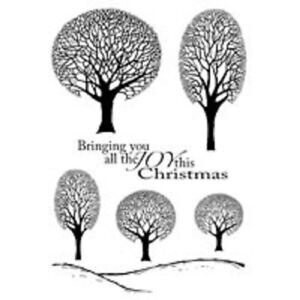 Woodware Crafts Acrylic Stamp Set - WINTER TREES