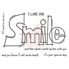 Woodware Crafts Acrylic Stamp Set - HUGE SMILE