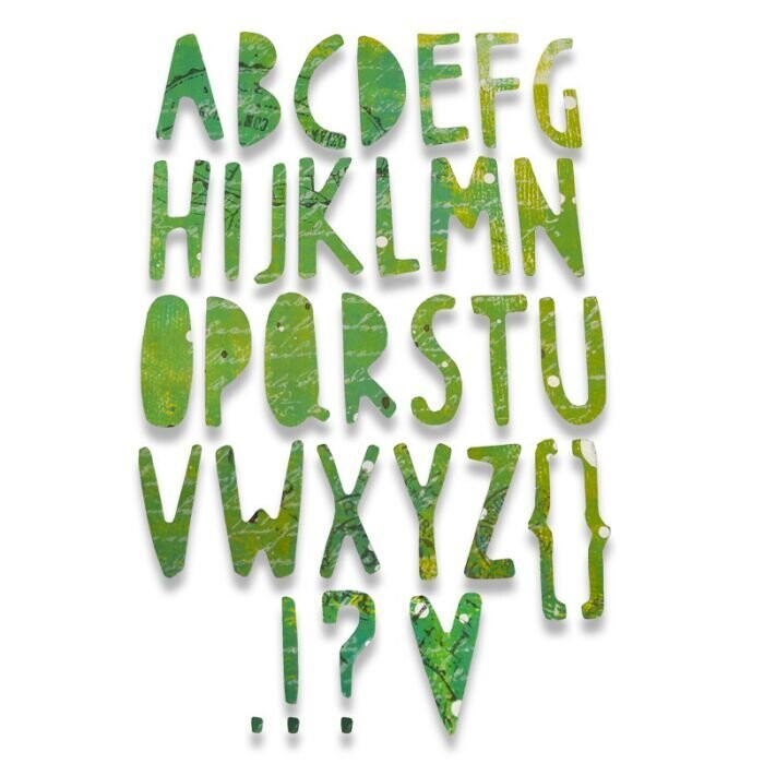Sizzix Thinlits Die - 662667 PAPER CUTS ALPHABET