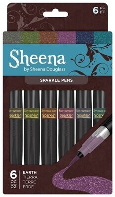 Sheena Douglass Sparkle Pens x 6 - EARTH  **HALF PRICE**