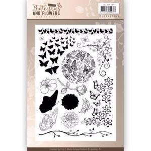 Jeanine's Art - Butterflies &amp; Flowers - A5 CLEARSTAMP