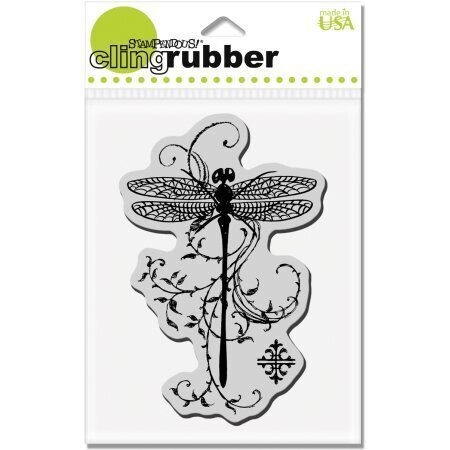 Stampendous Cling Rubber Stamp  - CLING DRAGONFLY VINE