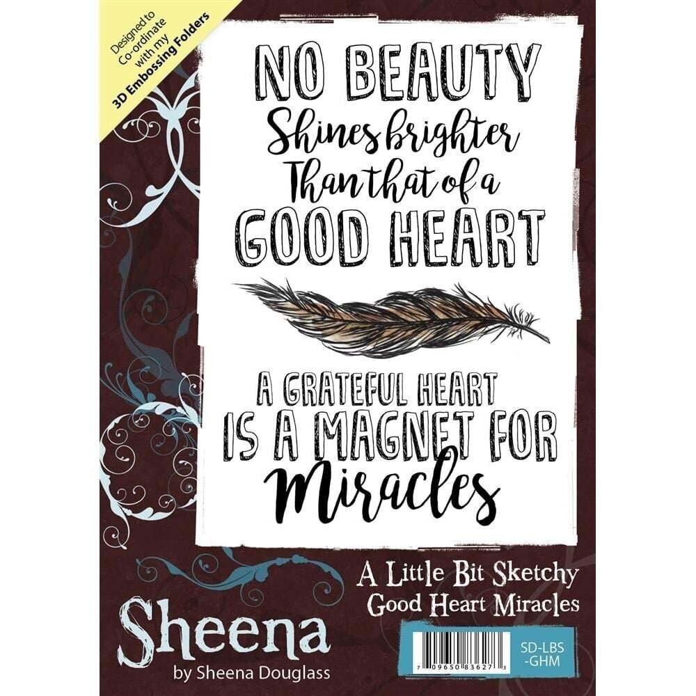 Sheena Douglass Little Bit Sketchy A6 Stamp Set - GOOG HEART MIRACLES