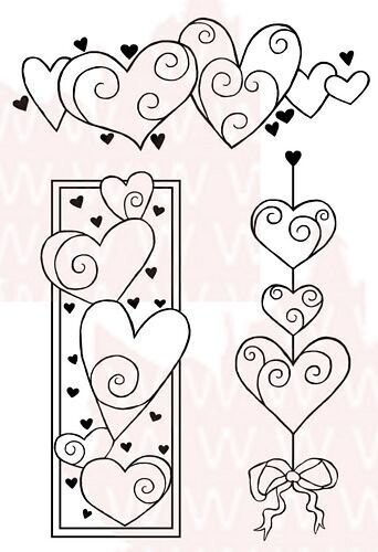 Woodware Clear Magic Singles - WEDDING HEARTS