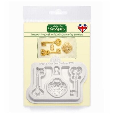 Katy Sue Designs Mould - DECORATIVE KEYS &amp; LOCKET