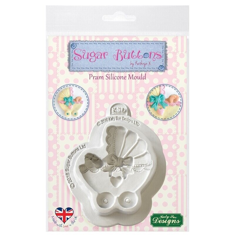 Katy Sue Designs Mould - SUGAR BUTTONS- PRAM