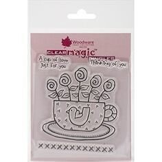 Woodware Crafts Acrylic Stamp Set - CUP OF LOVE