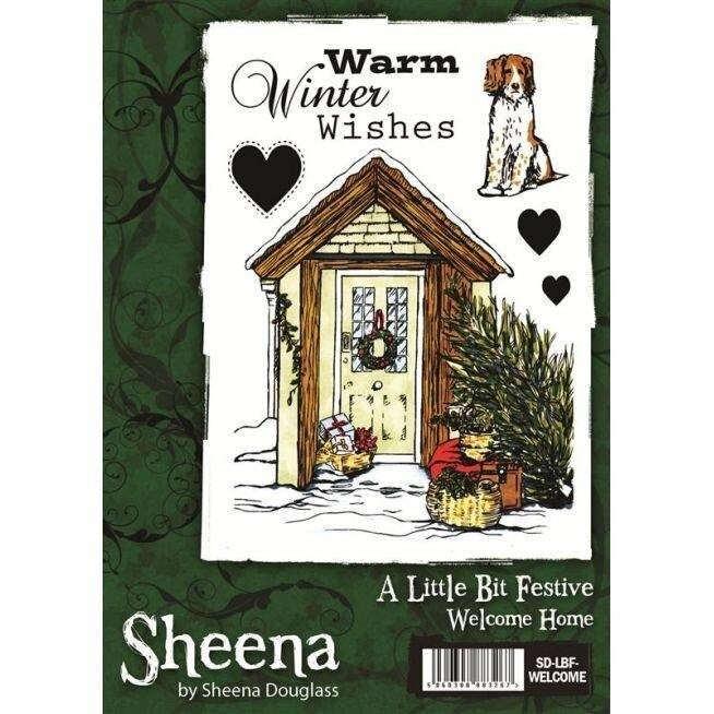Sheena Douglass A6 Stamps A LITTLE BIT FESTIVE WELCOME HOME **LESS THAN HALF PRICE**