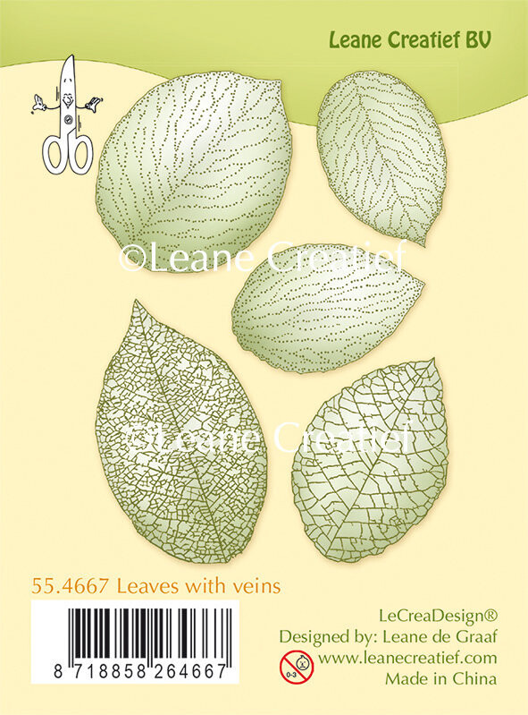 Leane Creatief BV Stamps - LEAVES WITH VEINS