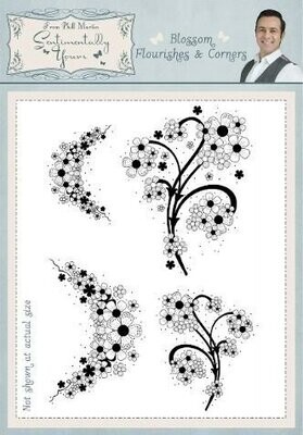Sentimentally Yours - Blossom Flourishes &amp; Corners by Phil Martin **50% OFF**